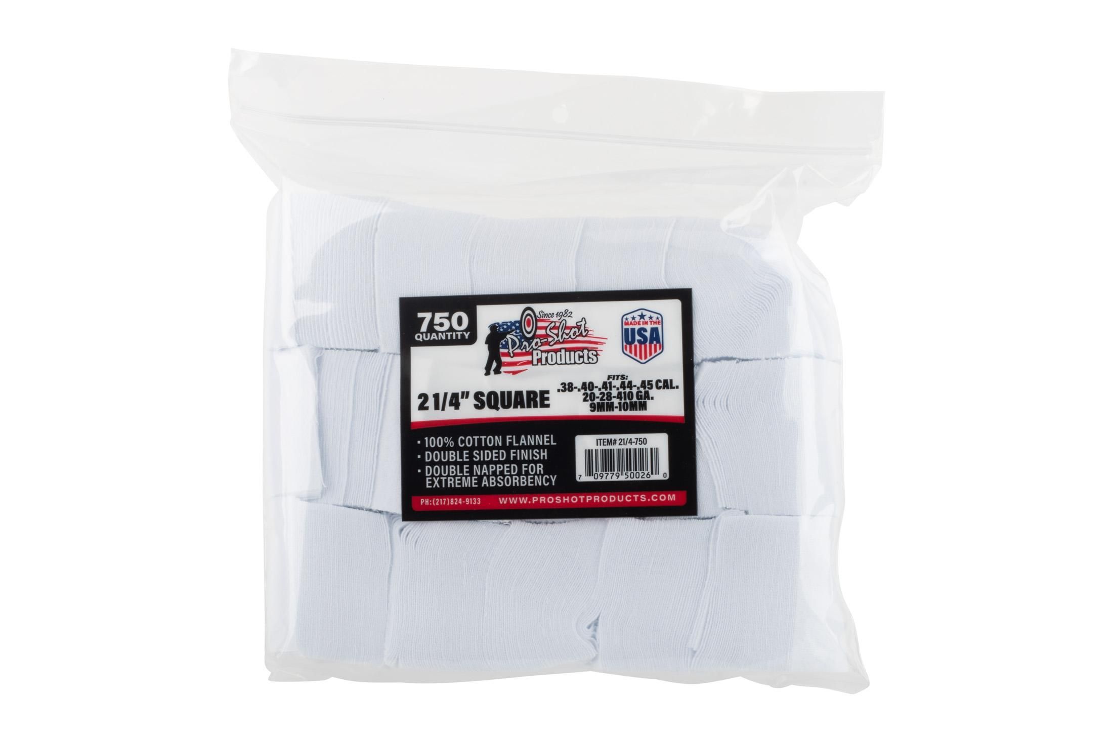 Square Gun Cleaning Patches For .22 .223 5.56MM .30 .357 .38 9MM – Airlaid Paper, Professional Grade