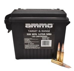 Ammo Inc Target & Range .308 Winchester 147 gr FMJ - Can of 120