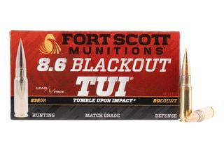 Fort Scott Munitions TUI 235 gr Solid Copper 8.6 Blackout Ammunition - 20 Rounds
