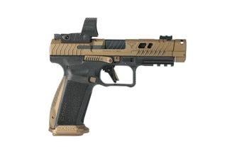 Canik TTI Combat 9mm Striker Fired Semi-Auto Pistol With MO1 Red Dot - 4.6" - Bronze Cerakote - 21rd