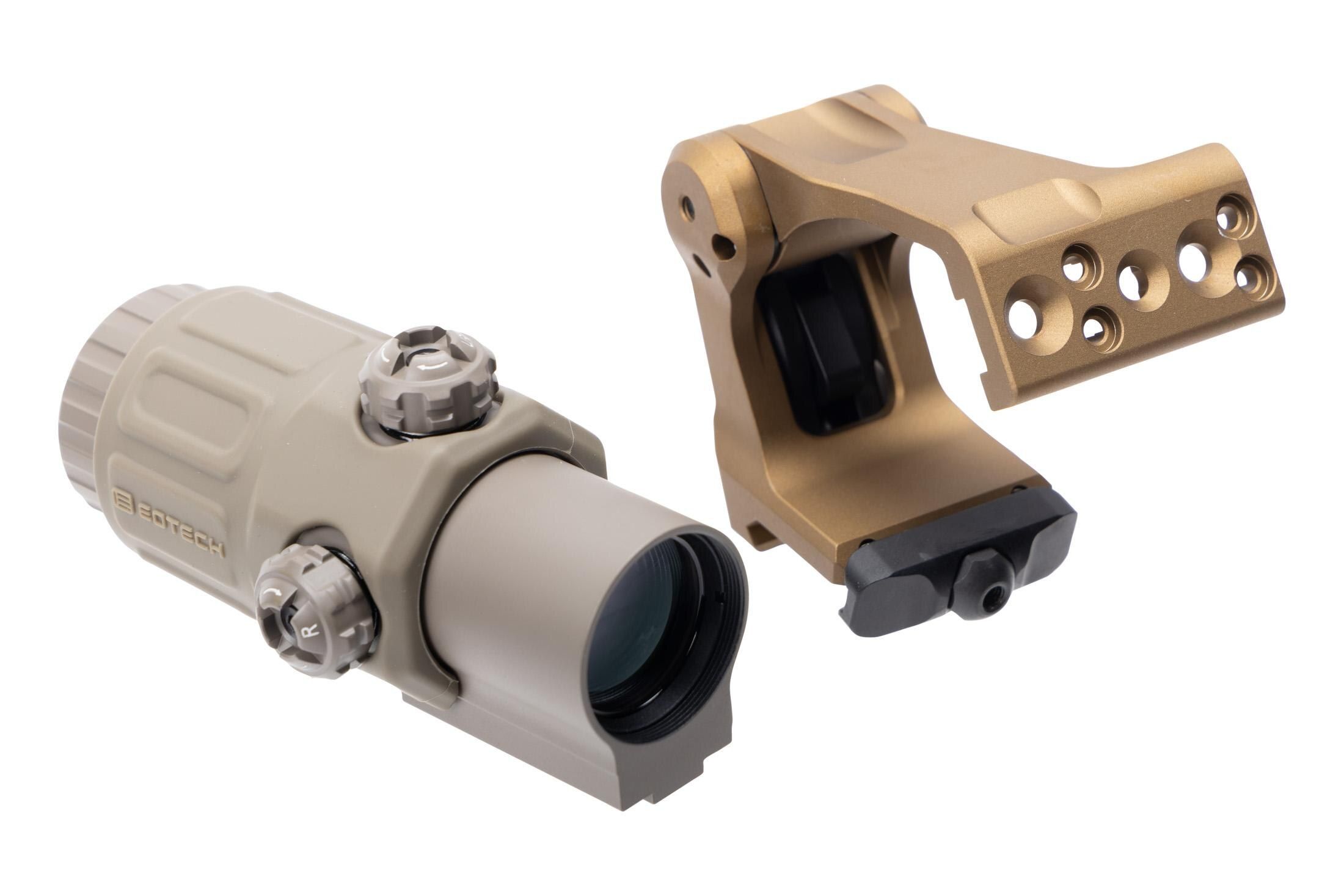 EOTECH Tan G33 3X Magnifer & FDE Unity Tactical OMNI Mount