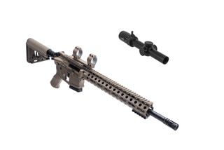 LaRue Tactical MGR Stealth 5.56 NATO AR-15 Rifle - 16" - FDE with Primary Arms SLx 1-6x24mm SFP Rifle Scope Gen IV - ACSS Nova Fiber Wire Reticle