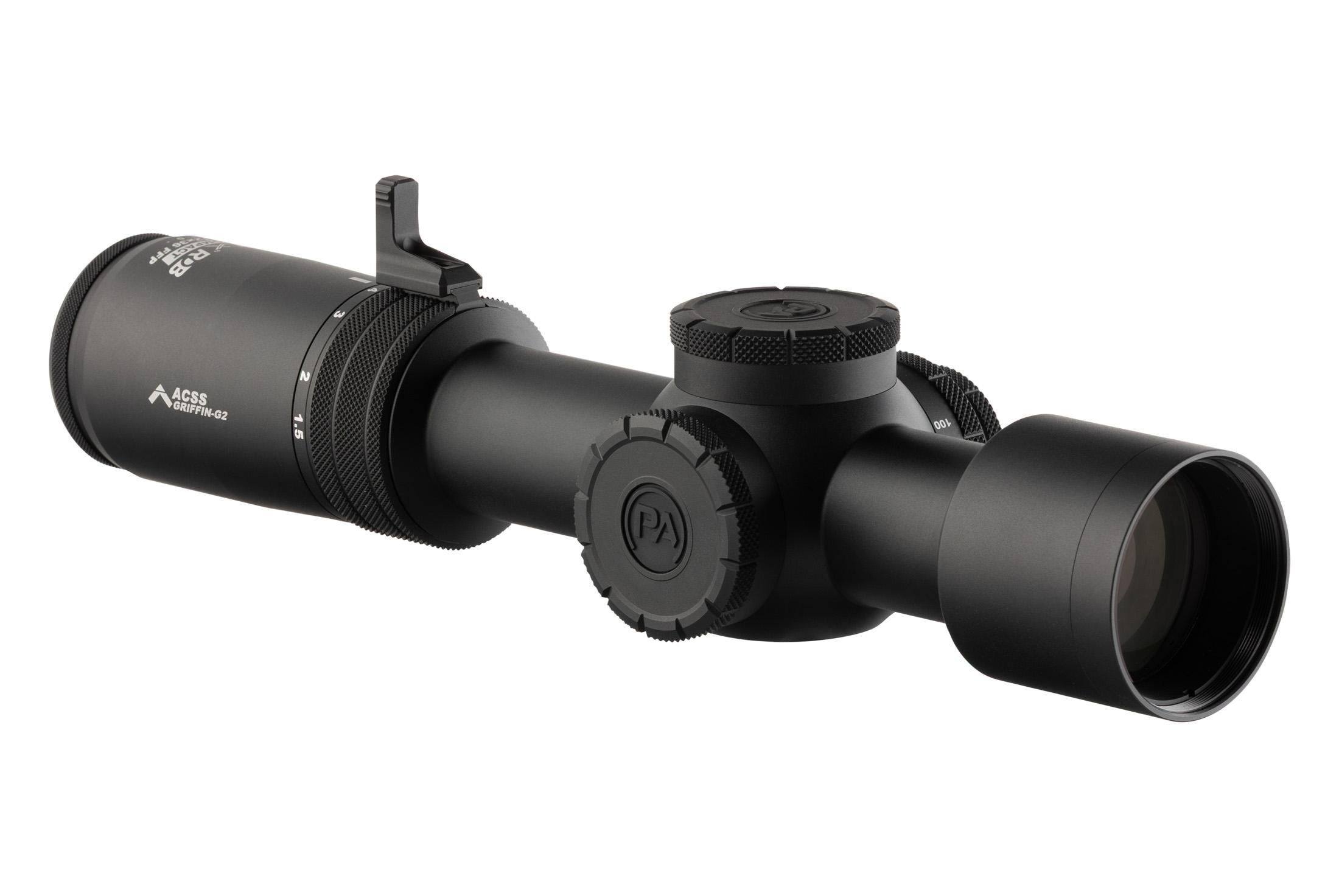 Primary Arms Compact PLxC 1.5-12X36mm FFP RDB Rifle Scope - Illuminated ACSS Griffin MIL Reticle - Gen II
