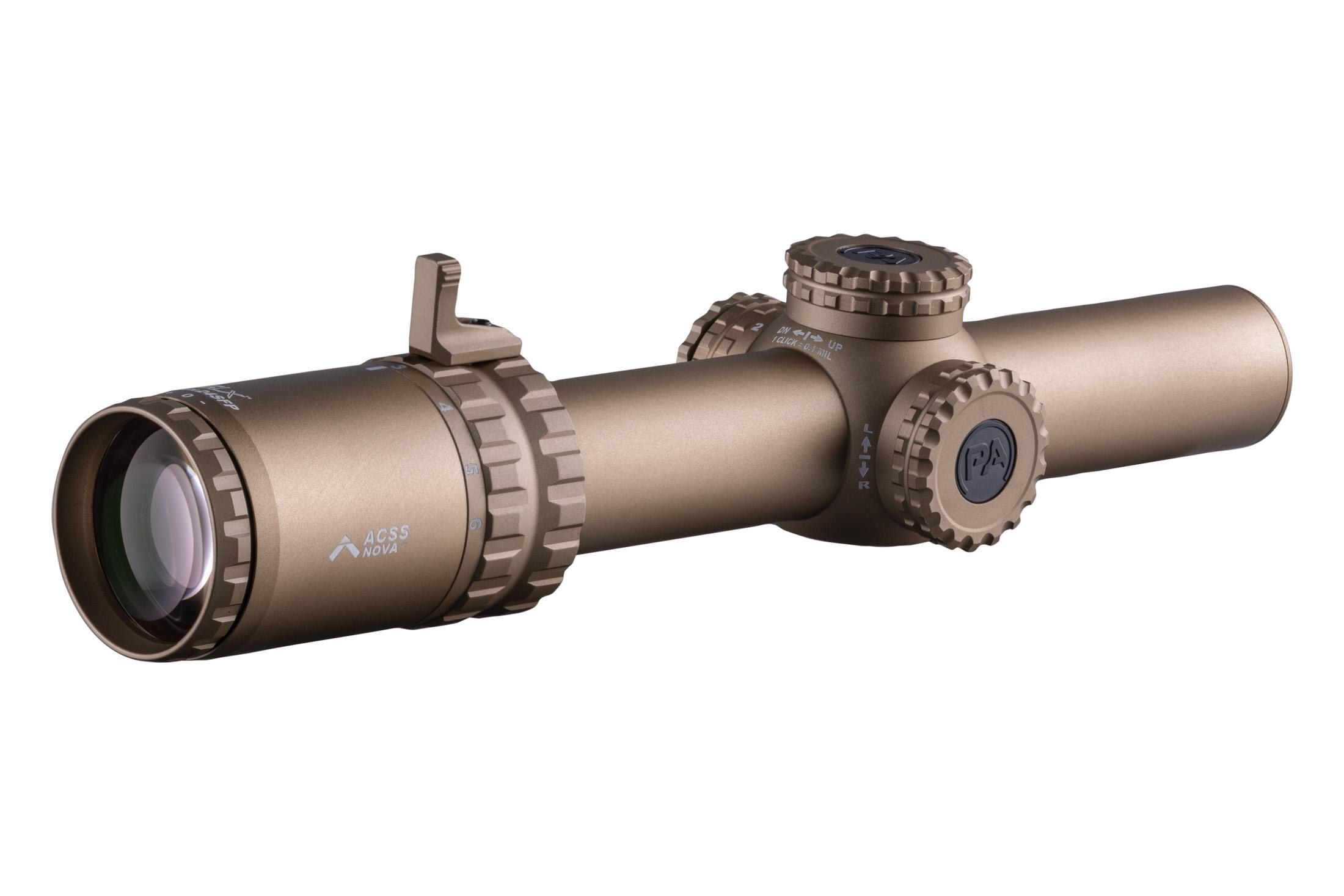PA ACSS Nova riflescope 1-6 flat dark earth with 24mm objective lens