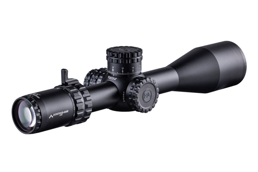 PA SLx 3-18 optic with illuminated ACSS HUD DMR .308 reticle comes in black