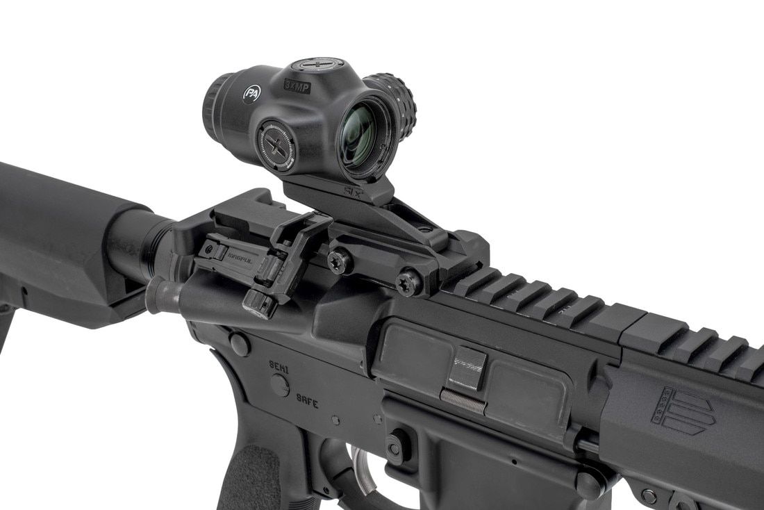 Micro prism riflescope 7yp acss raptor mounted on a rifle