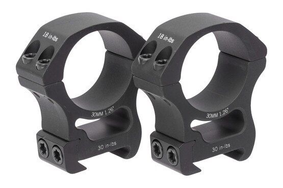 Vortex Optics Pro Series High 30mm Scope Rings - 1.26