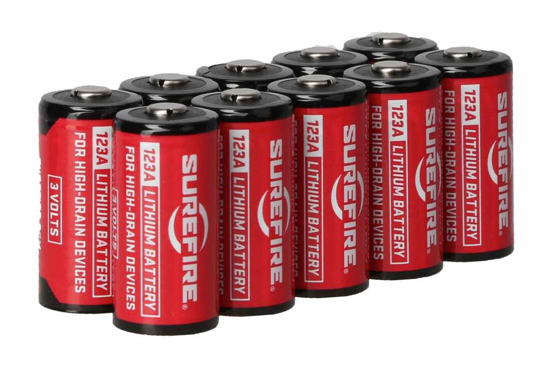 SureFire 123A Lithium Battery - Quantity of 10