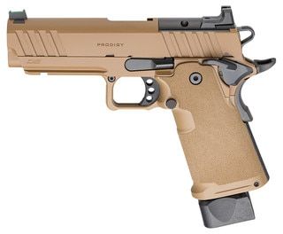 Springfield Armory 1911 DS Prodigy AOS 9mm Optic Ready Pistol - Coyote Brown Cerakote - 20rd - 4.25"