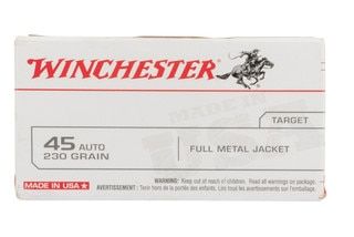 Winchester USA 45 ACP 230gr FMJ Ammo - Box of 100