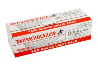Winchester Target 9mm Luger 115 gr FMJ - Box of 100